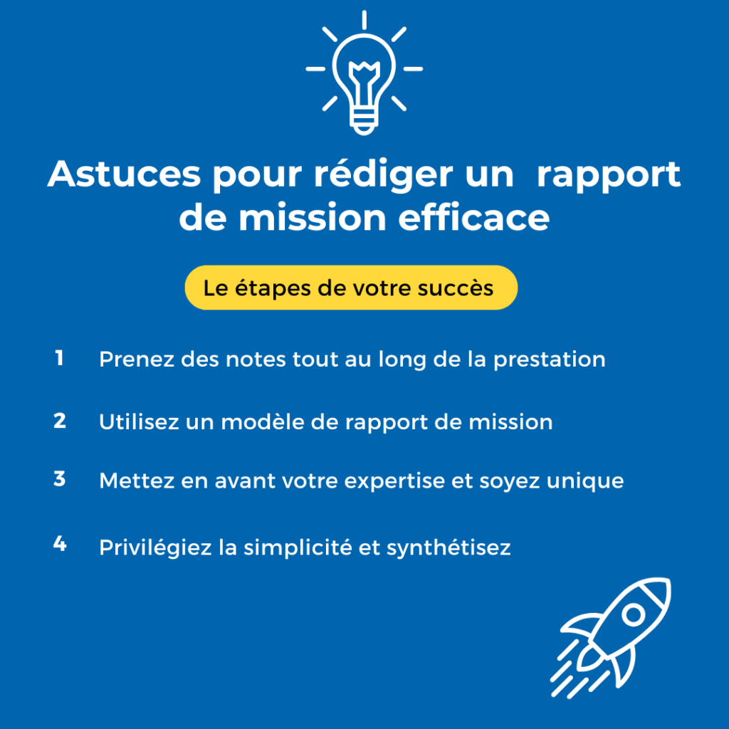 conseils rédaction rapport de mission